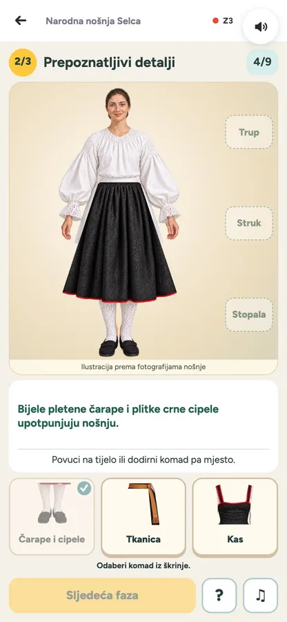 Primjer igre: Odjeni Selčanku